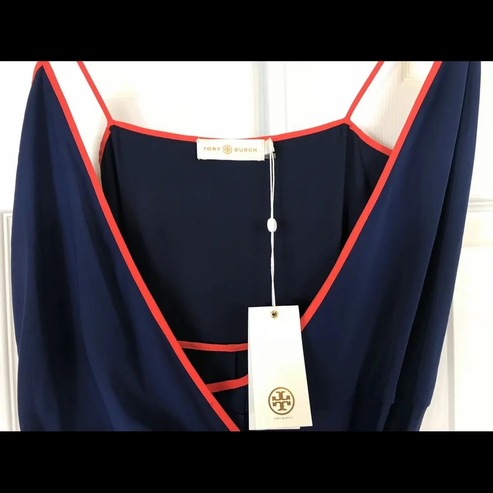 NWT $495 Tory Burch Grotto Wrap Midi Dress